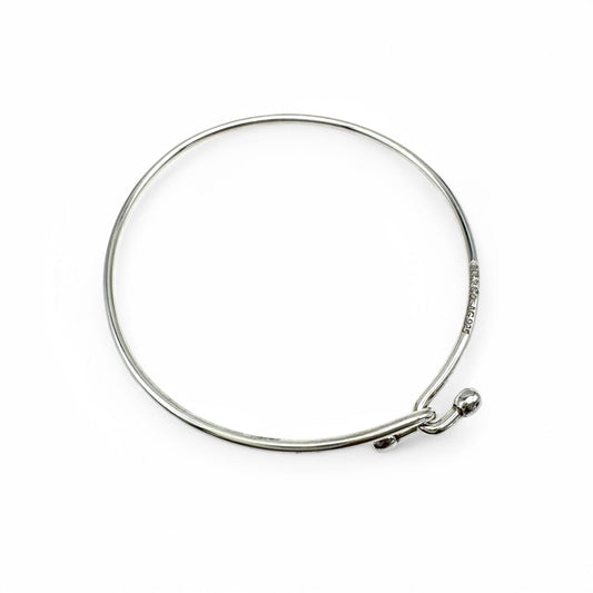 Tiffany & Co. Wire Hook 925 Silver Bangle 17cm