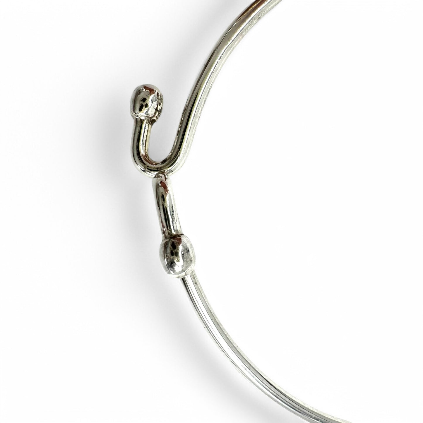 Tiffany & Co. Wire Hook 925 Silver Bangle 17cm