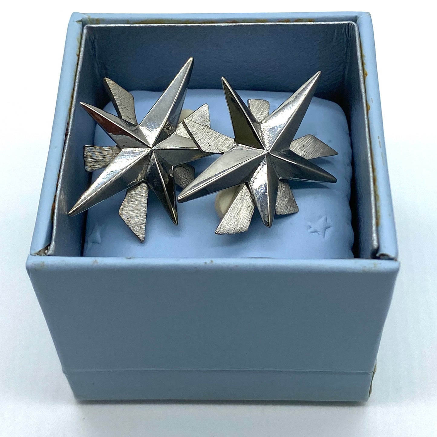 Thierry Mugler 1980's Star Clip On Earrings in Original Box