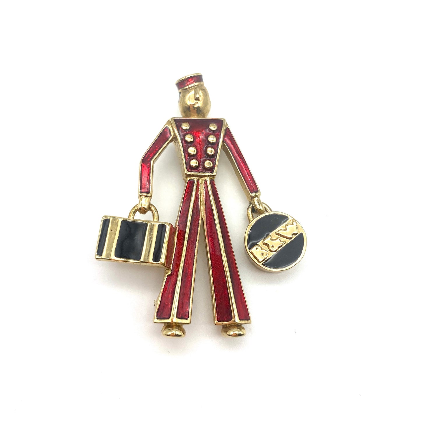 VERY RARE Butler and Wilson Enamel Bellboy Brooch in Original Box