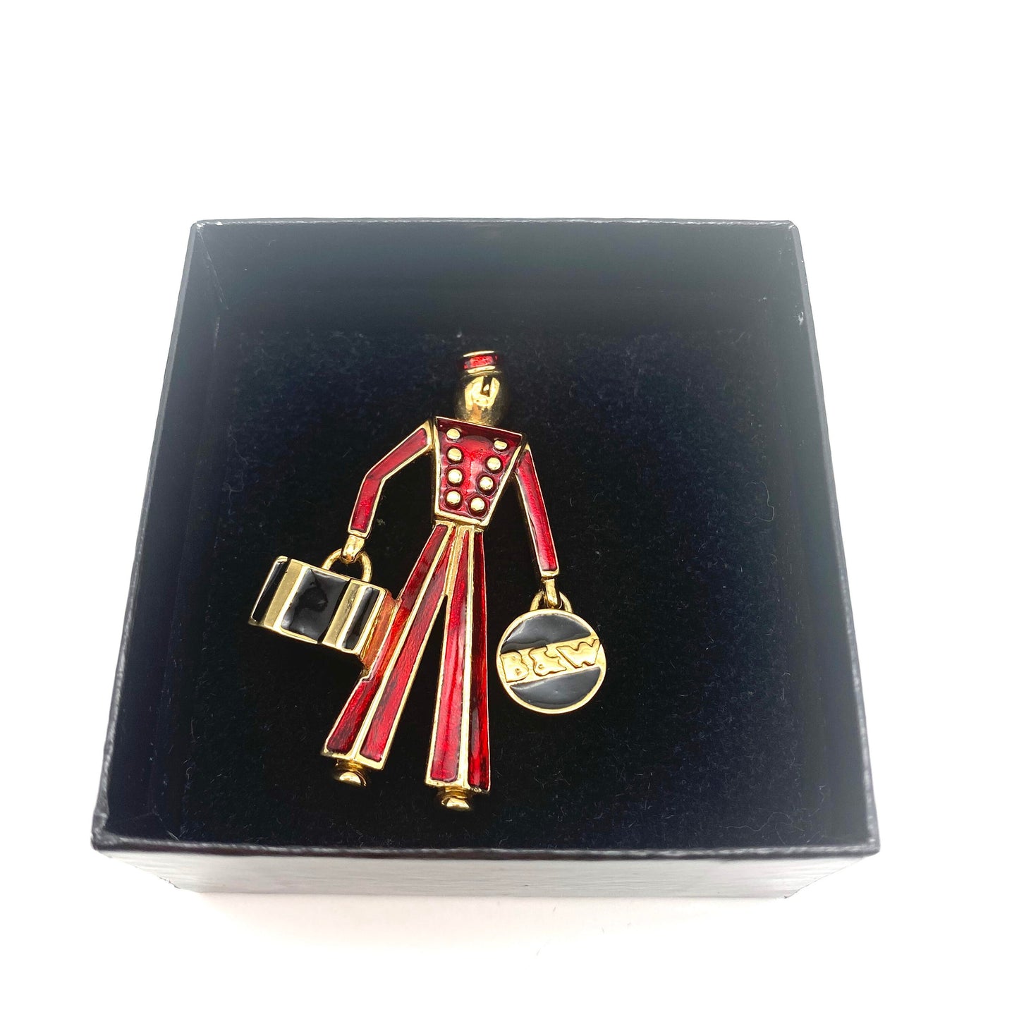 VERY RARE Butler and Wilson Enamel Bellboy Brooch in Original Box