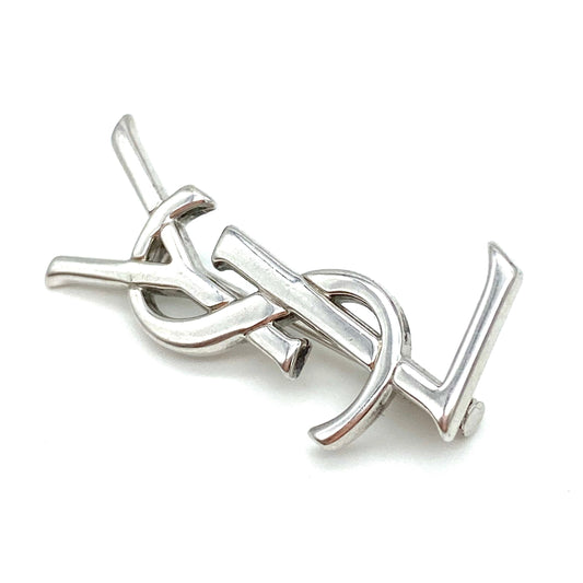 Yves Saint Laurent Sterling Silver Brooch Made In France