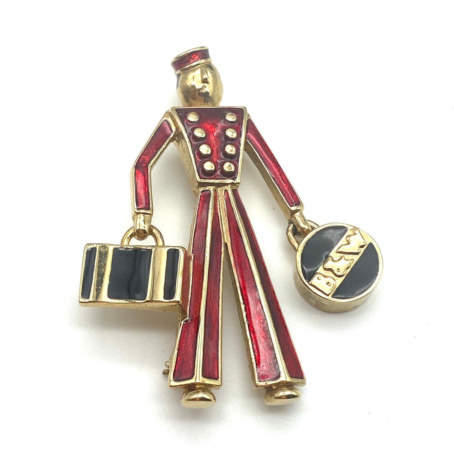 VERY RARE Butler and Wilson Enamel Bellboy Brooch in Original Box