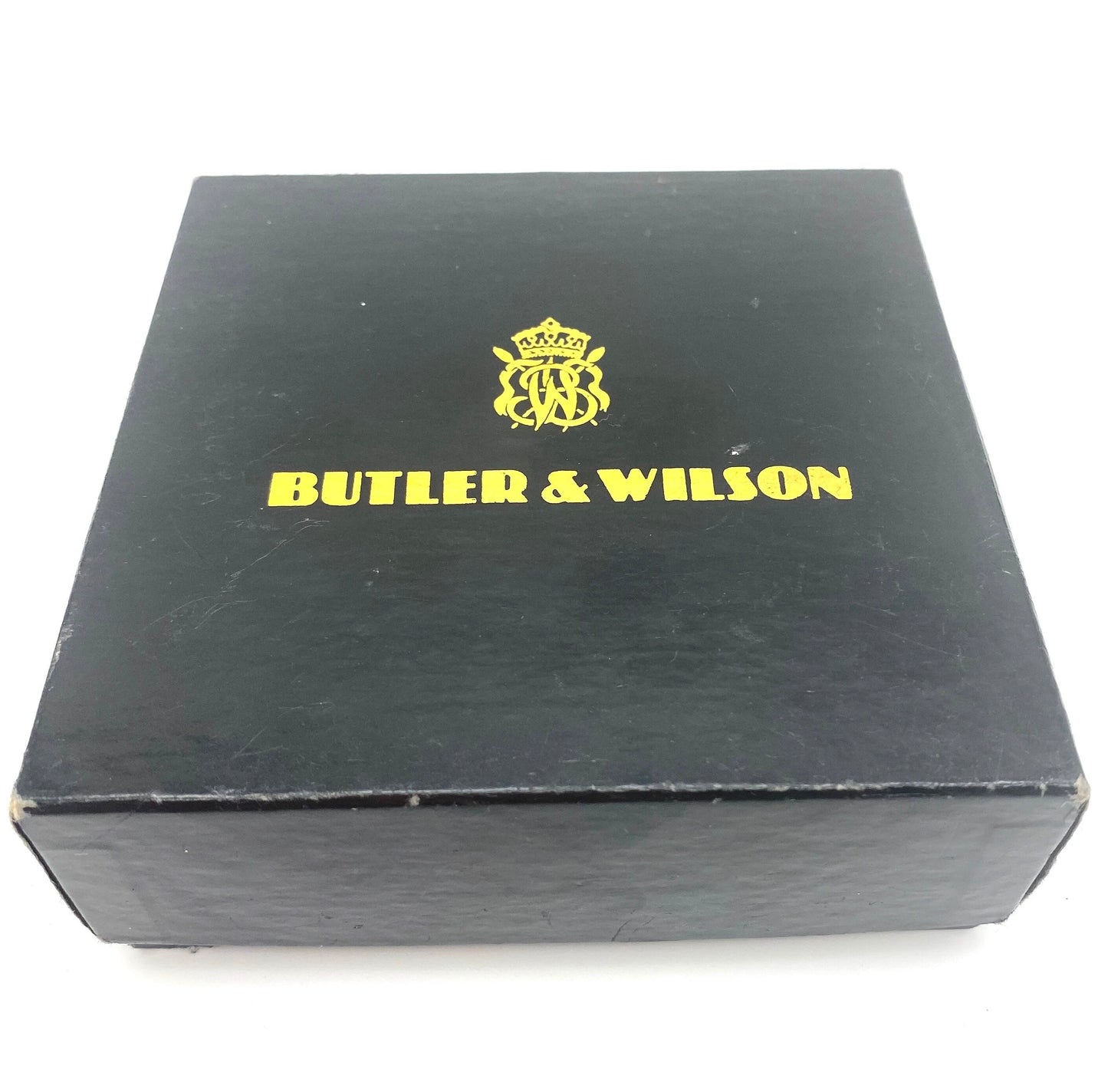 VERY RARE 1980's Butler and Wilson Lady Walking Dog Brooch in Original Box