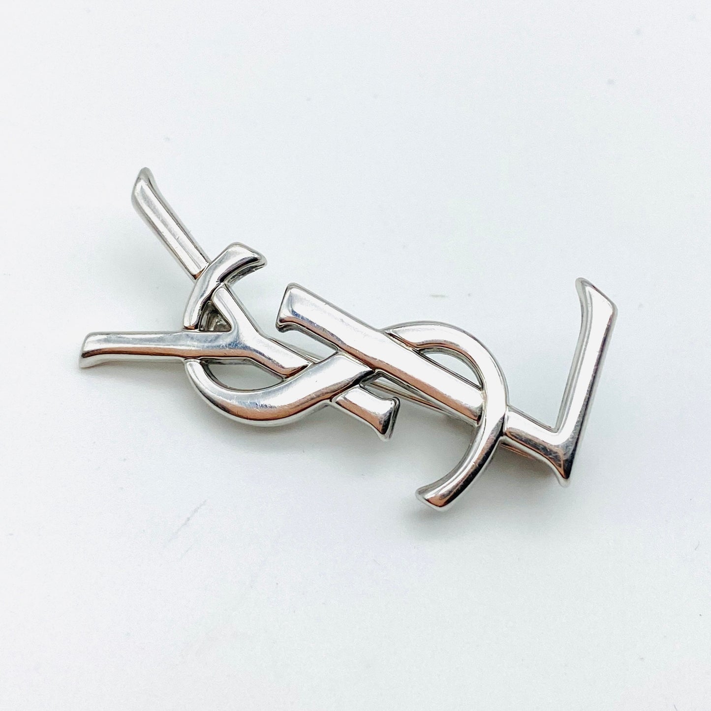 Yves Saint Laurent Sterling Silver Brooch Made In France