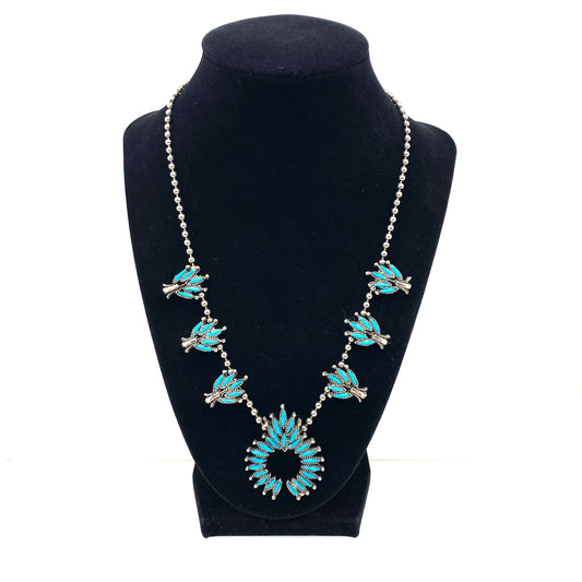 Zuni Squash Blossom Style Necklace