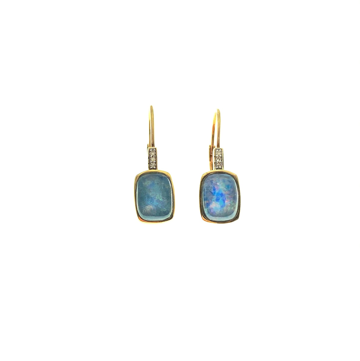 9ct Gold Opal Triplet Leverback Earrings