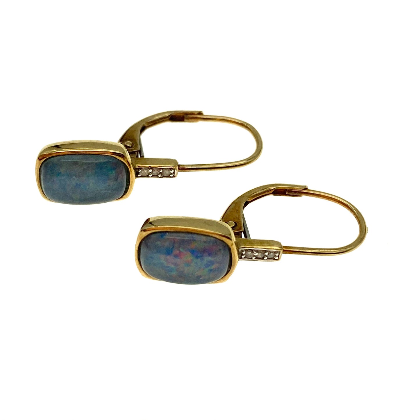 9ct Gold Opal Triplet Leverback Earrings