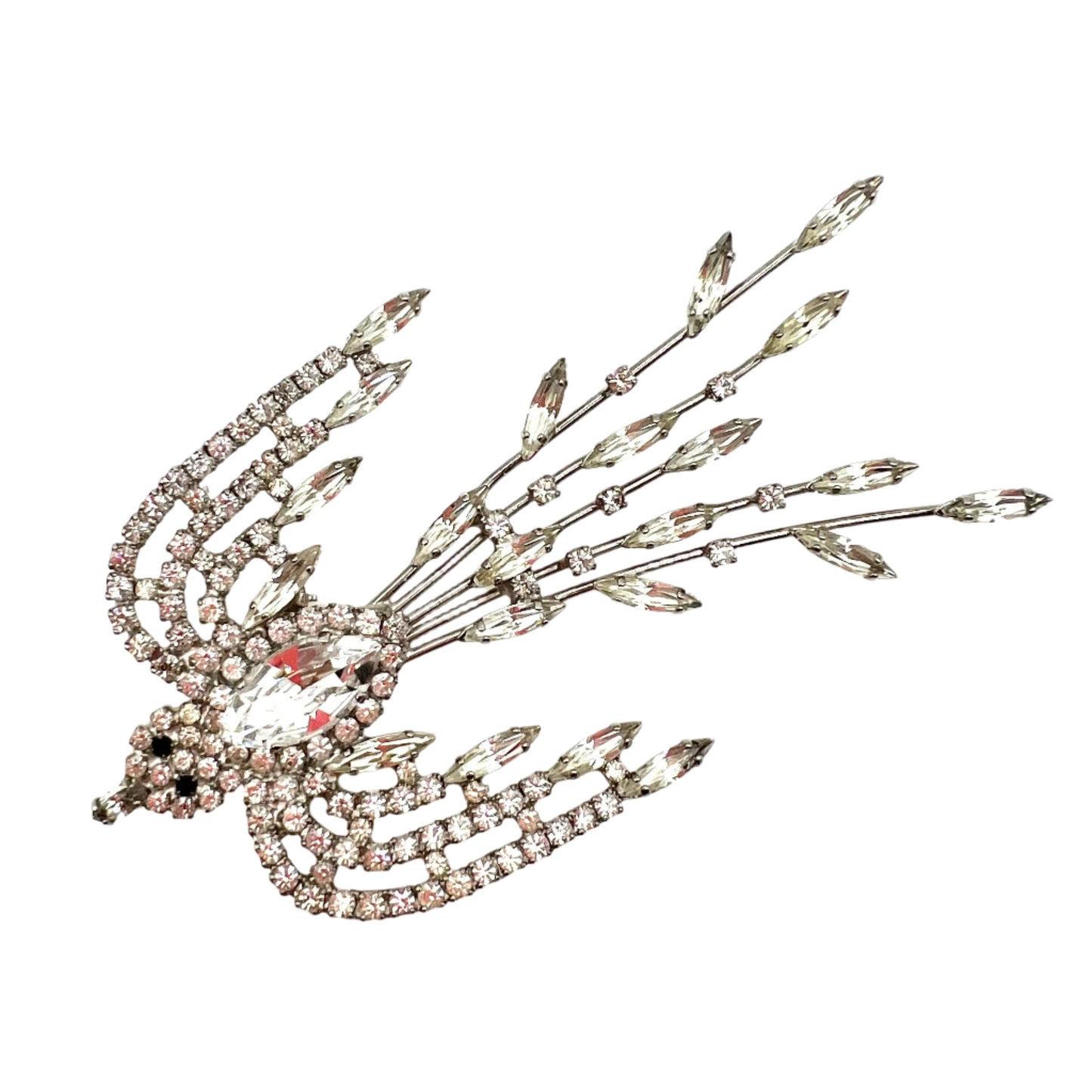 Butler and Wilson Early Clear Crystal Swallow Brooch