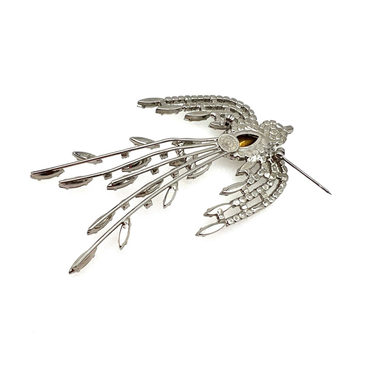 Butler and Wilson Early Clear Crystal Swallow Brooch