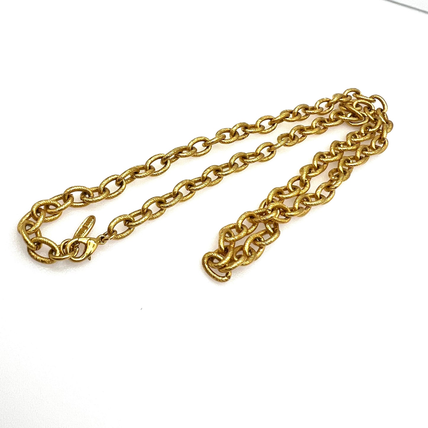 David Grau Textured Chain Link Necklace