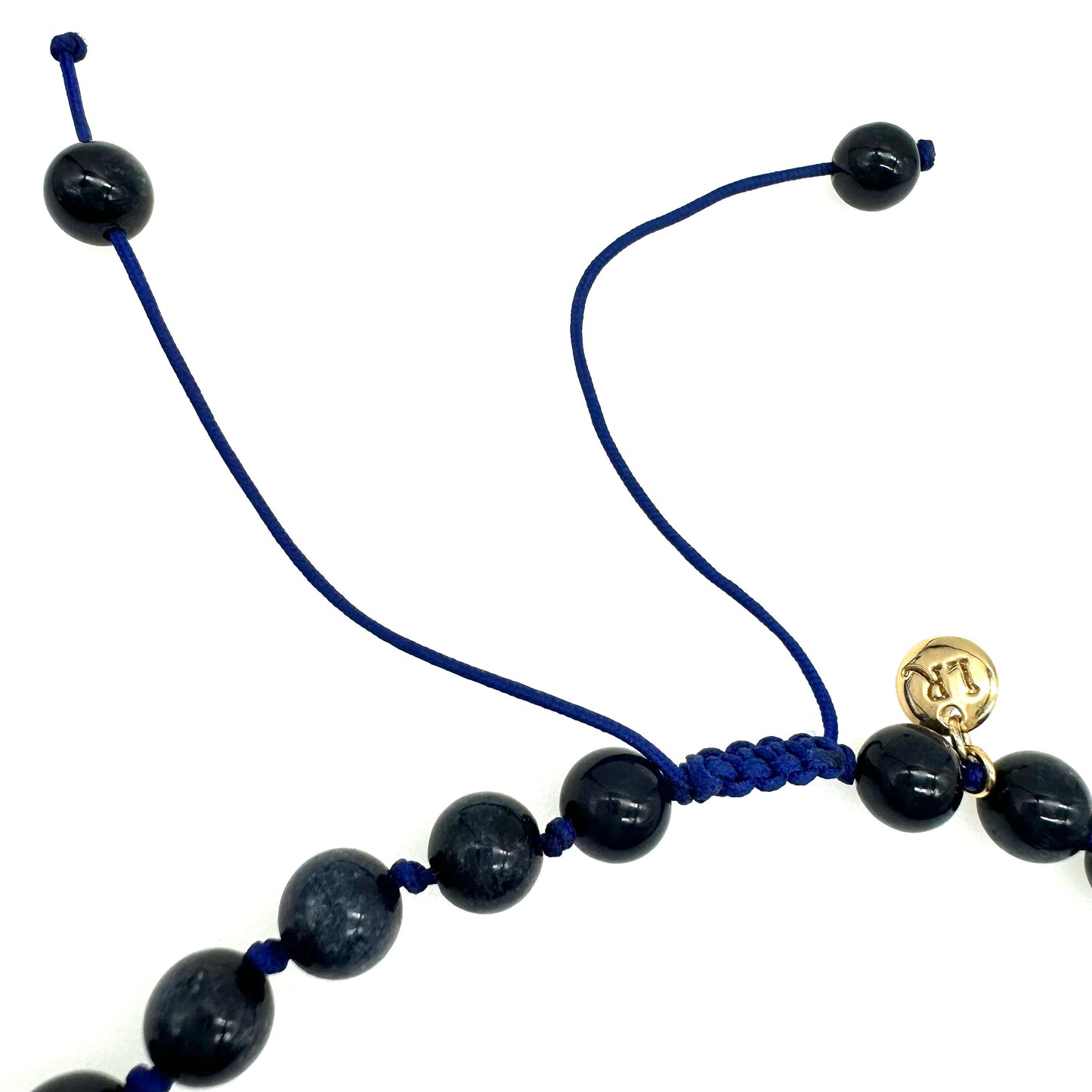 Lola Rose Midnight Blue Hand Knotted Beaded Agate Necklace (Adjustable 45-60cm)