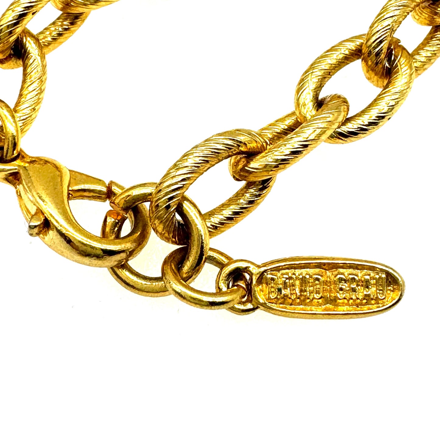 David Grau Textured Chain Link Necklace