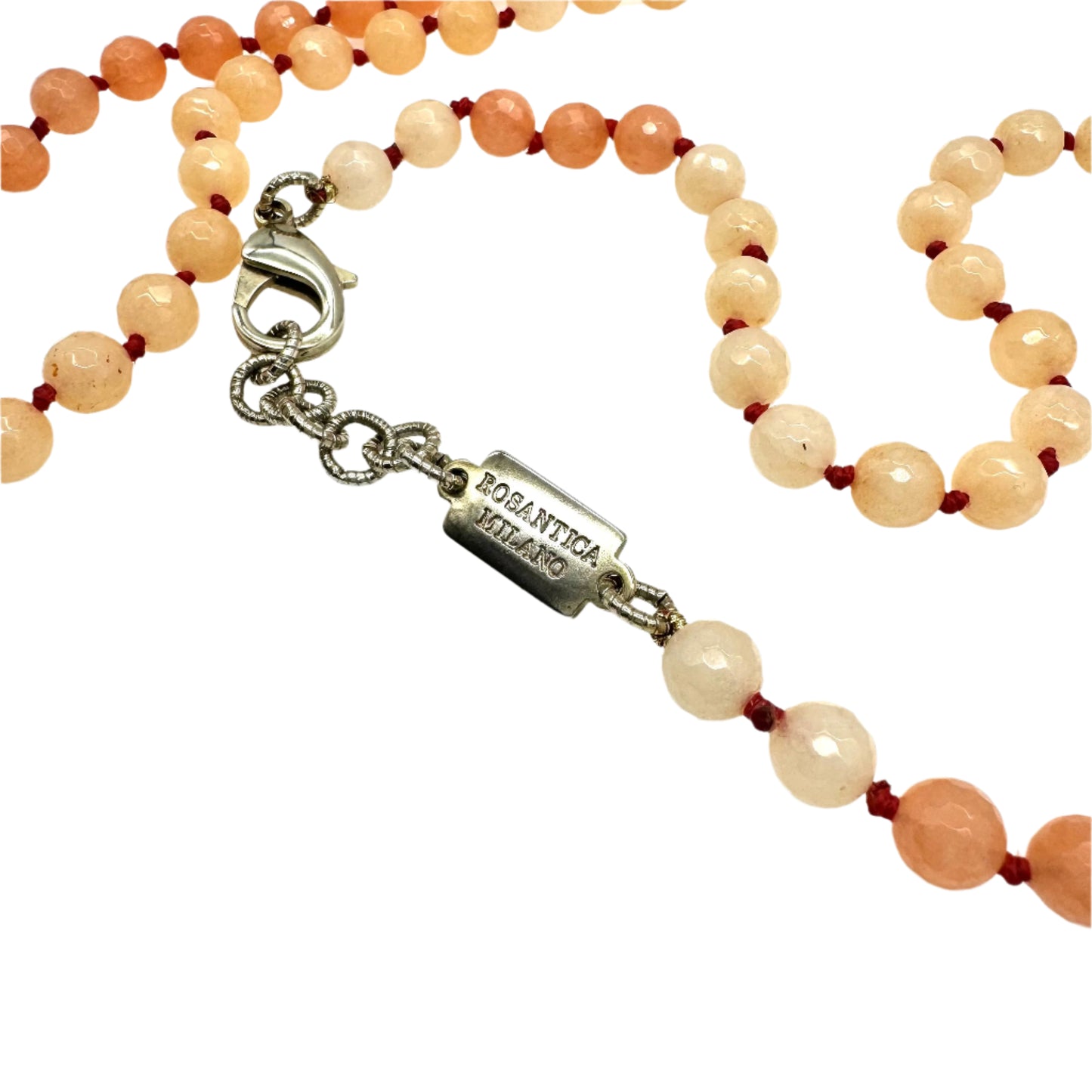 Rosantica Milano 110cm Long Hand Knotted Milky Quartz Single Strand Necklace (Future Collectible)