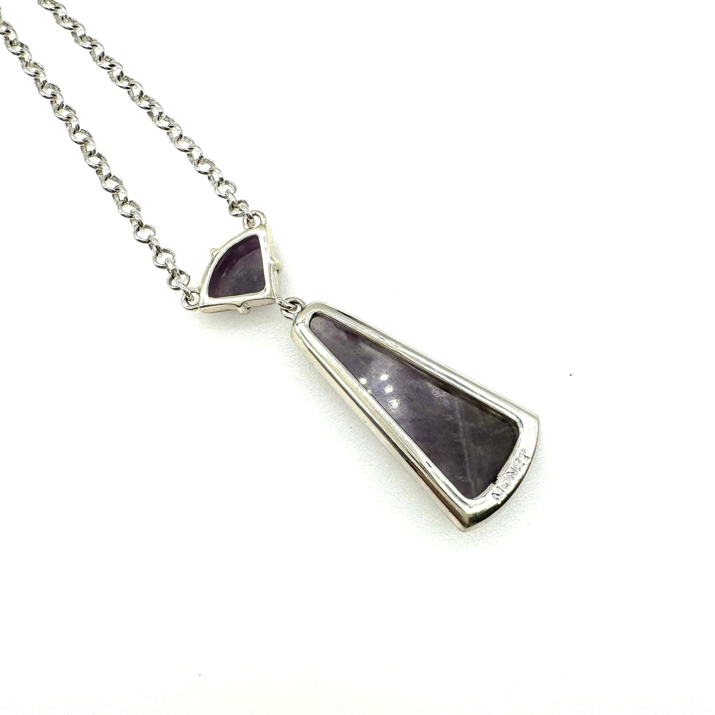 Monet Amethyst Dropper Integral Pendant Necklace