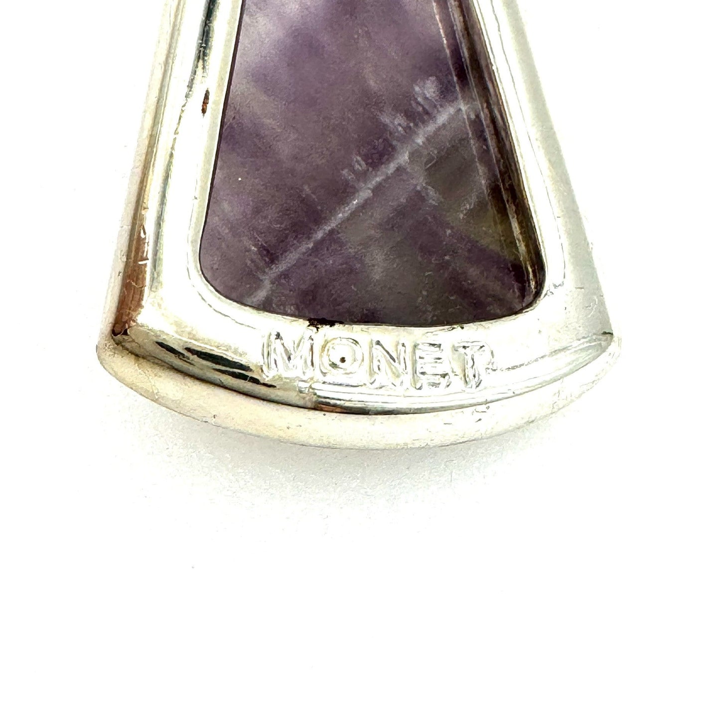 Monet Amethyst Dropper Integral Pendant Necklace