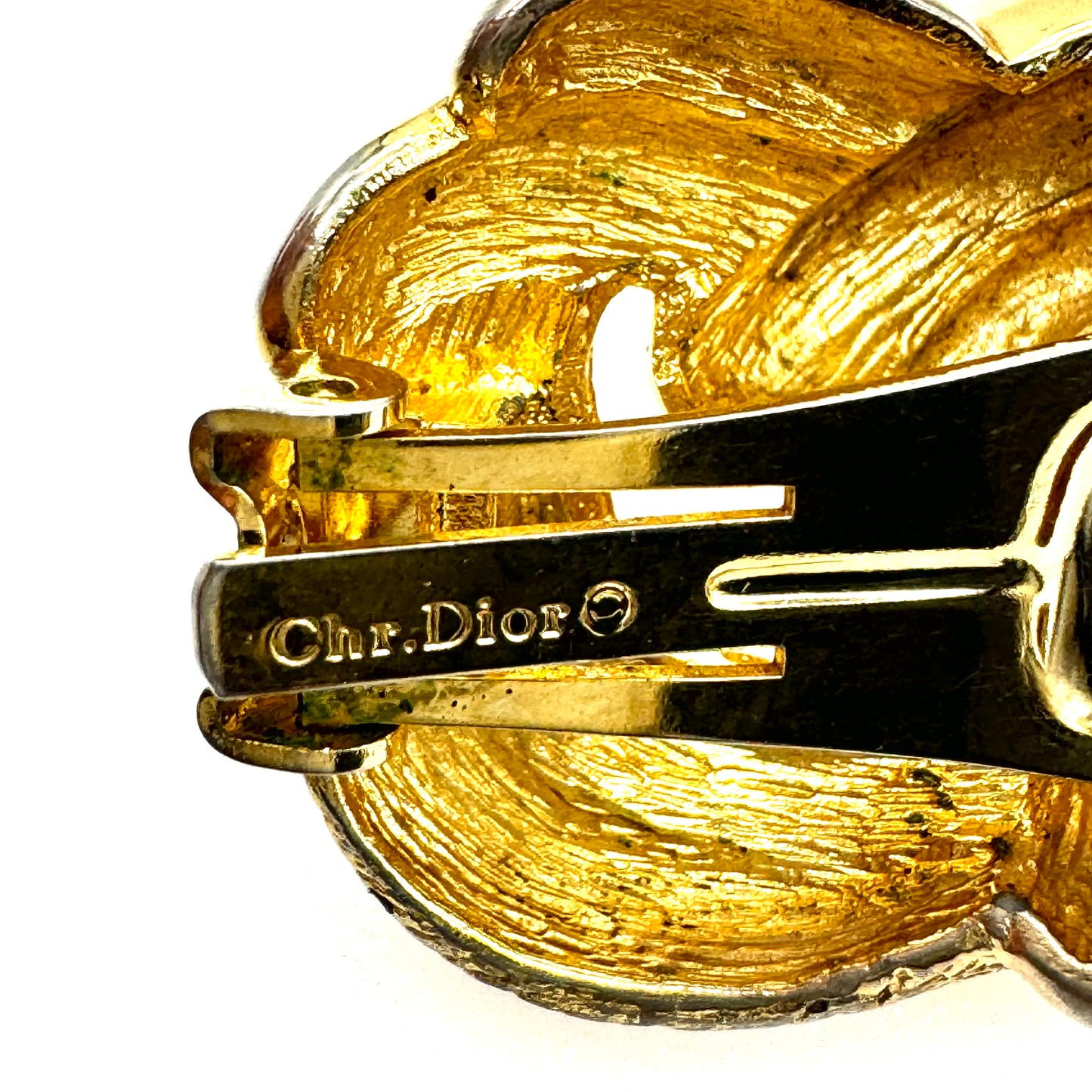 Christian Dior Large Knot Clip On Earrings