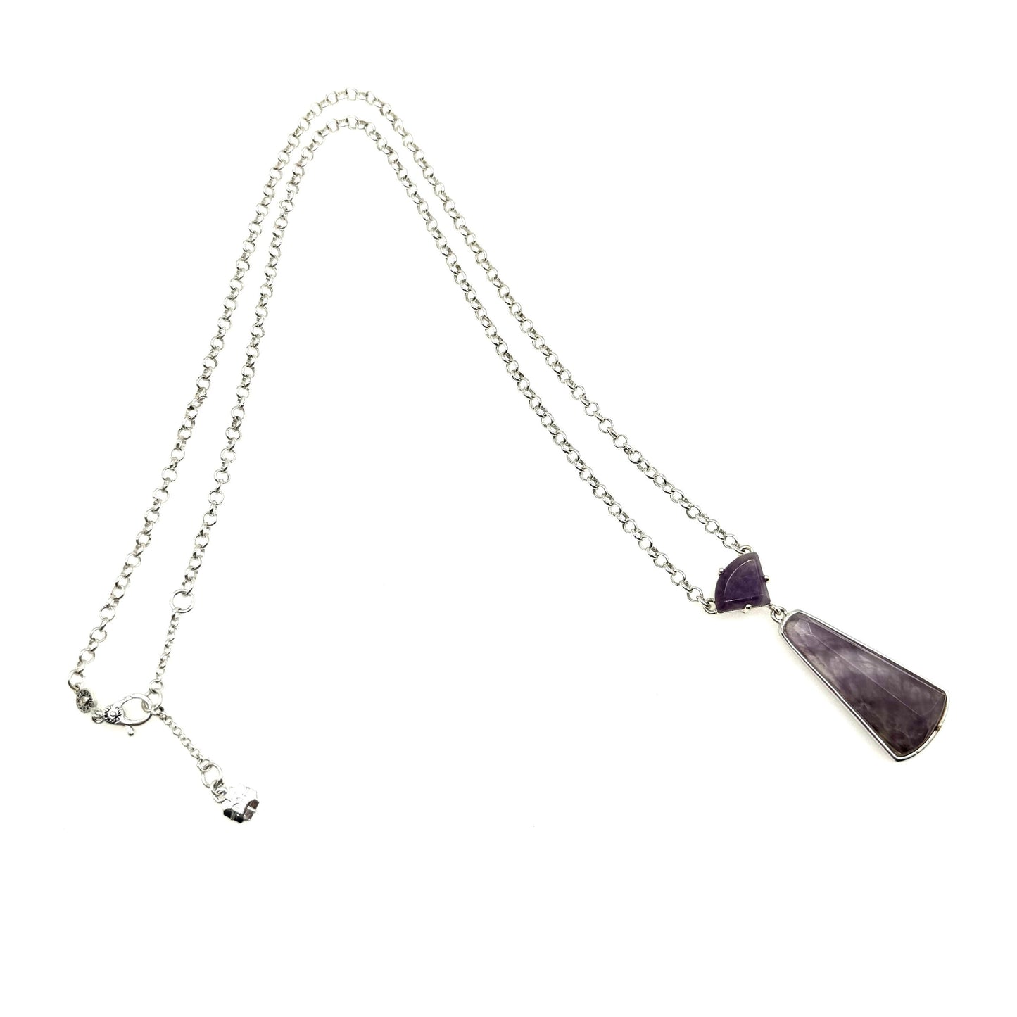 Monet Amethyst Dropper Integral Pendant Necklace