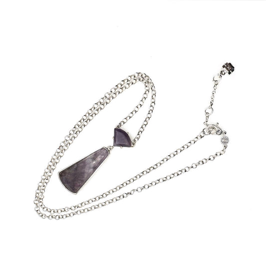 Monet Amethyst Dropper Integral Pendant Necklace