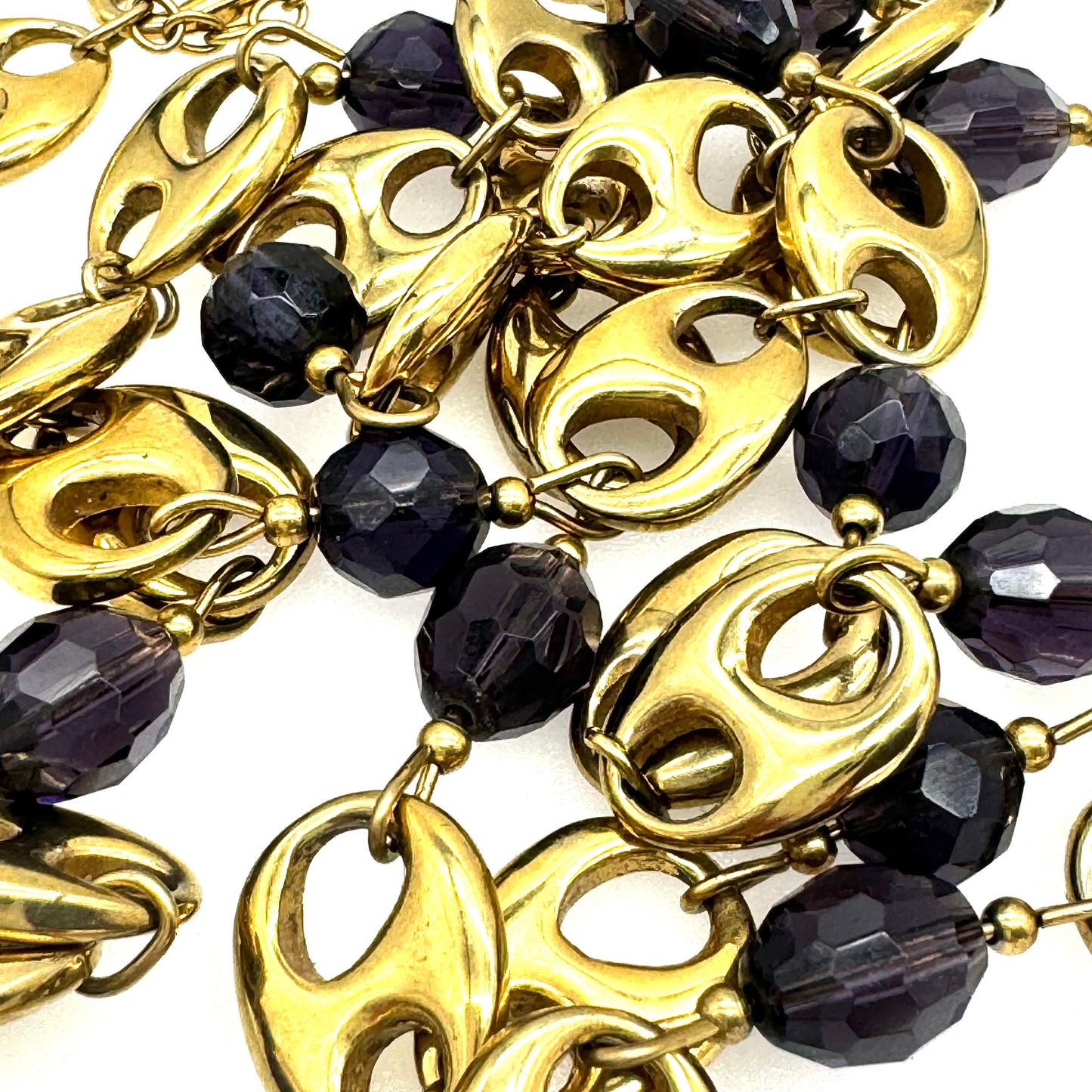 Viceroy Puffed Mariner Dark Purple Glass Bead Necklace (Future Collectible)