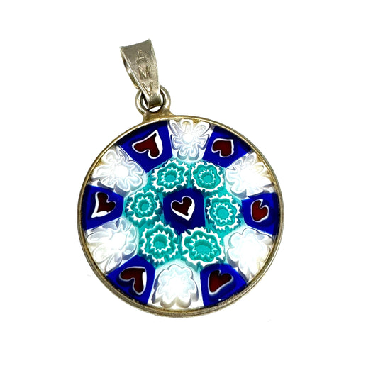 Antica Murrina Veneziana Glass Silver Pendant