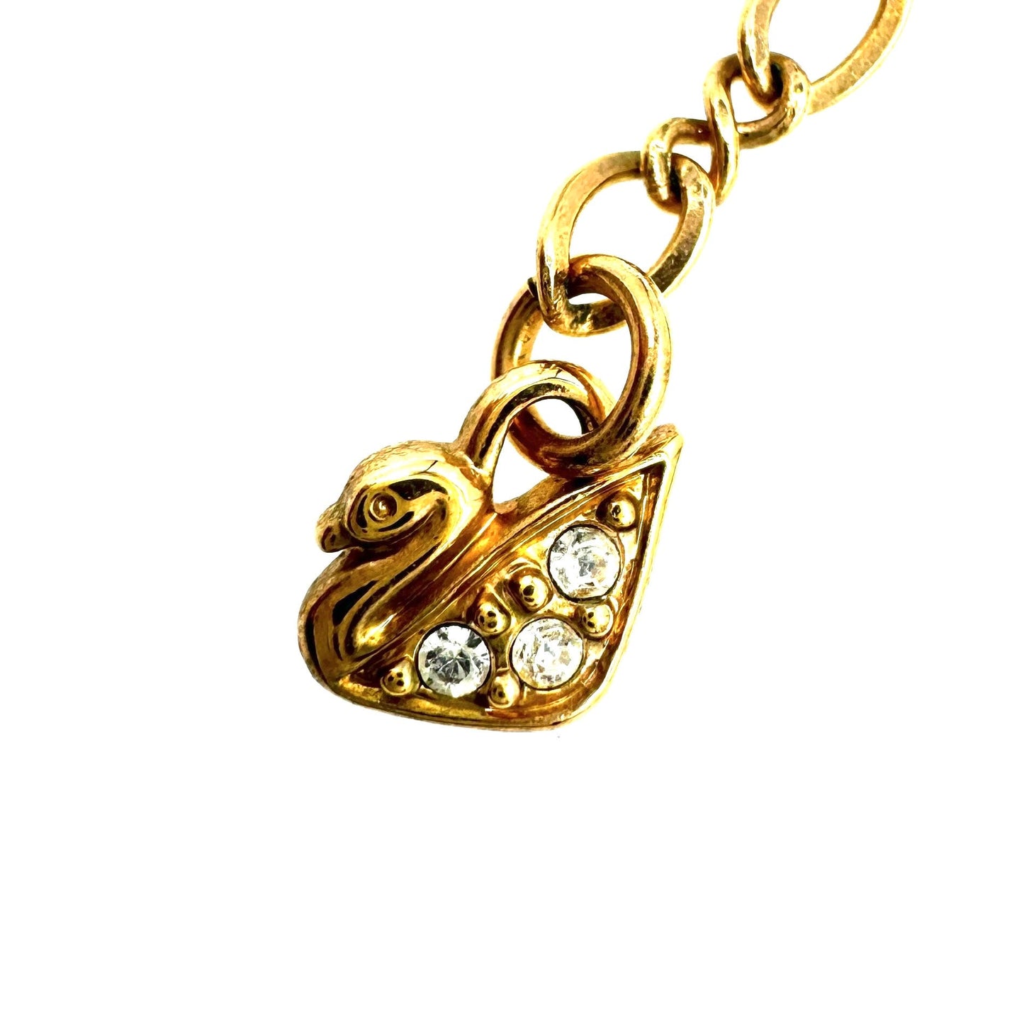 Swarovski (Swan Hallmark) Geometric Crystal Rose Gold Tone Plated Pendant on Skinny Woven Double Cord Tan Choker