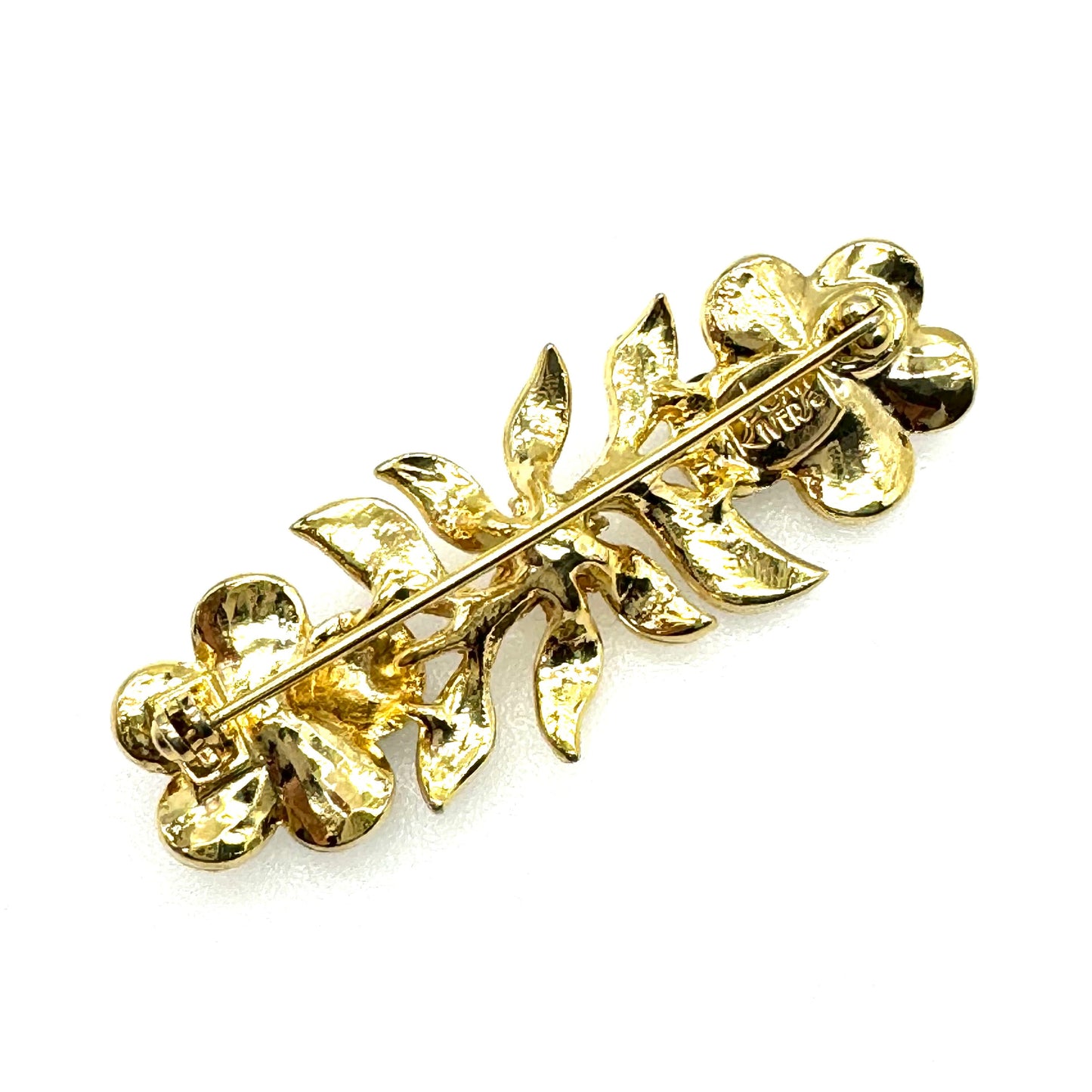 Joan Rivers Floral Enamel and Rhinestone Brooch