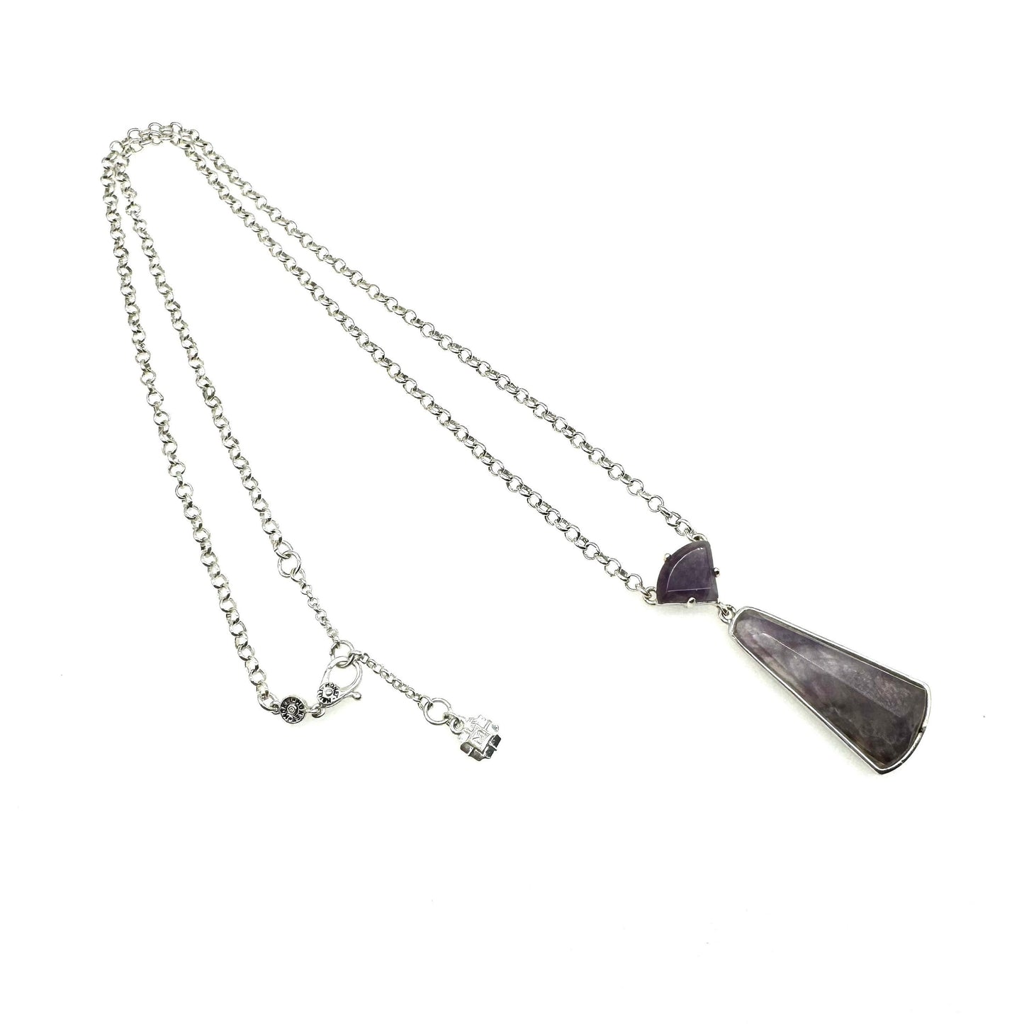 Monet Amethyst Dropper Integral Pendant Necklace