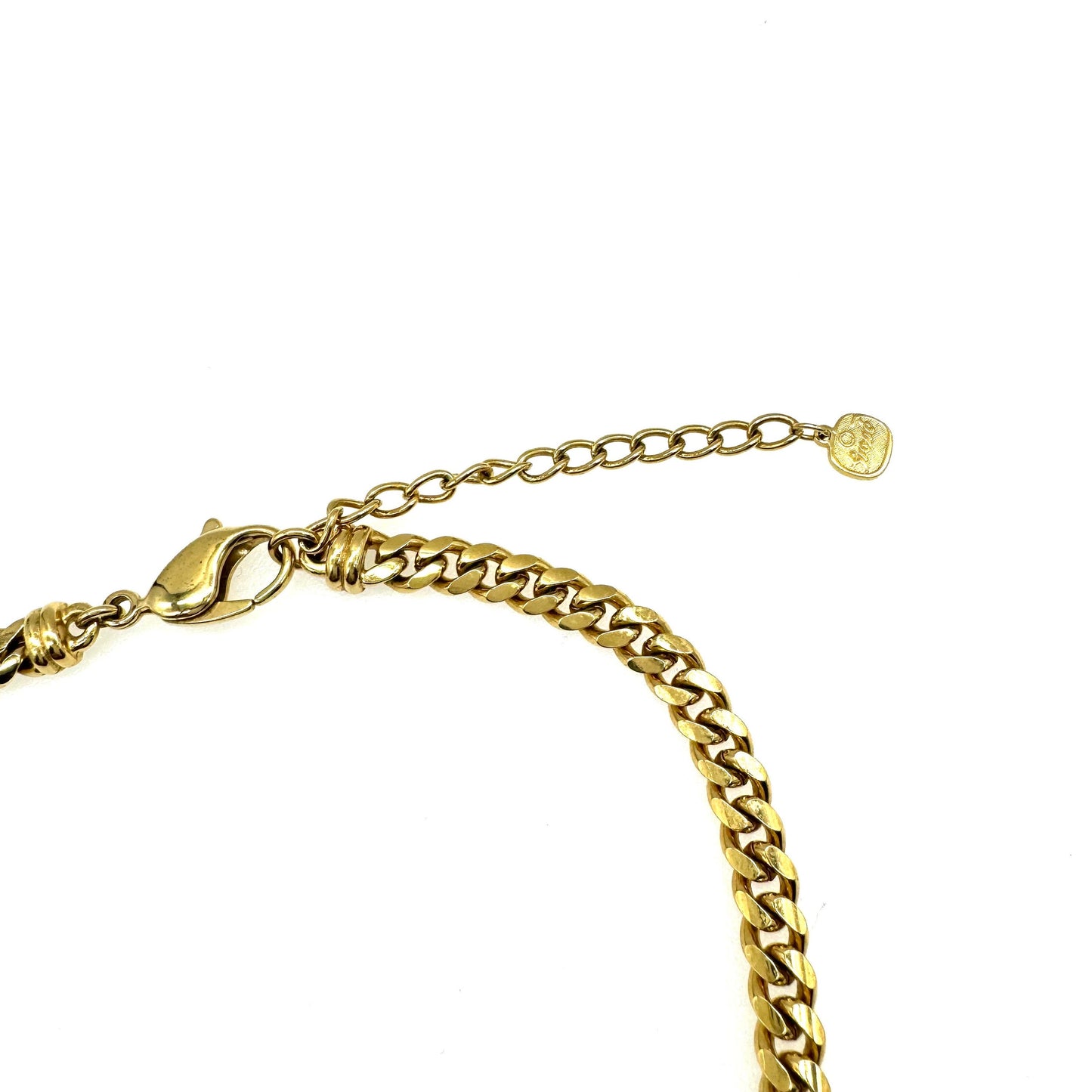 Grosse Gold Plated Integral Pendant Curb Chain Necklace