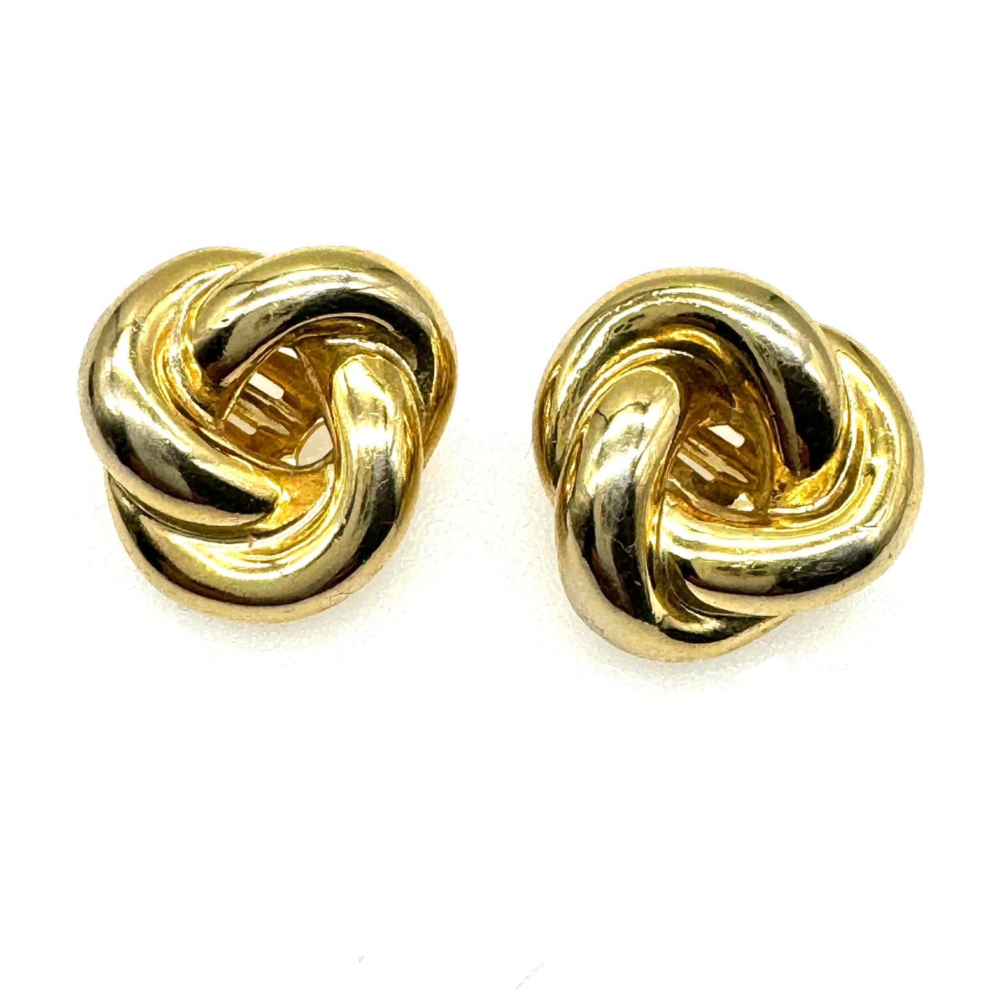 Adrien Mann Gold Plated Knot Clip On Earrings