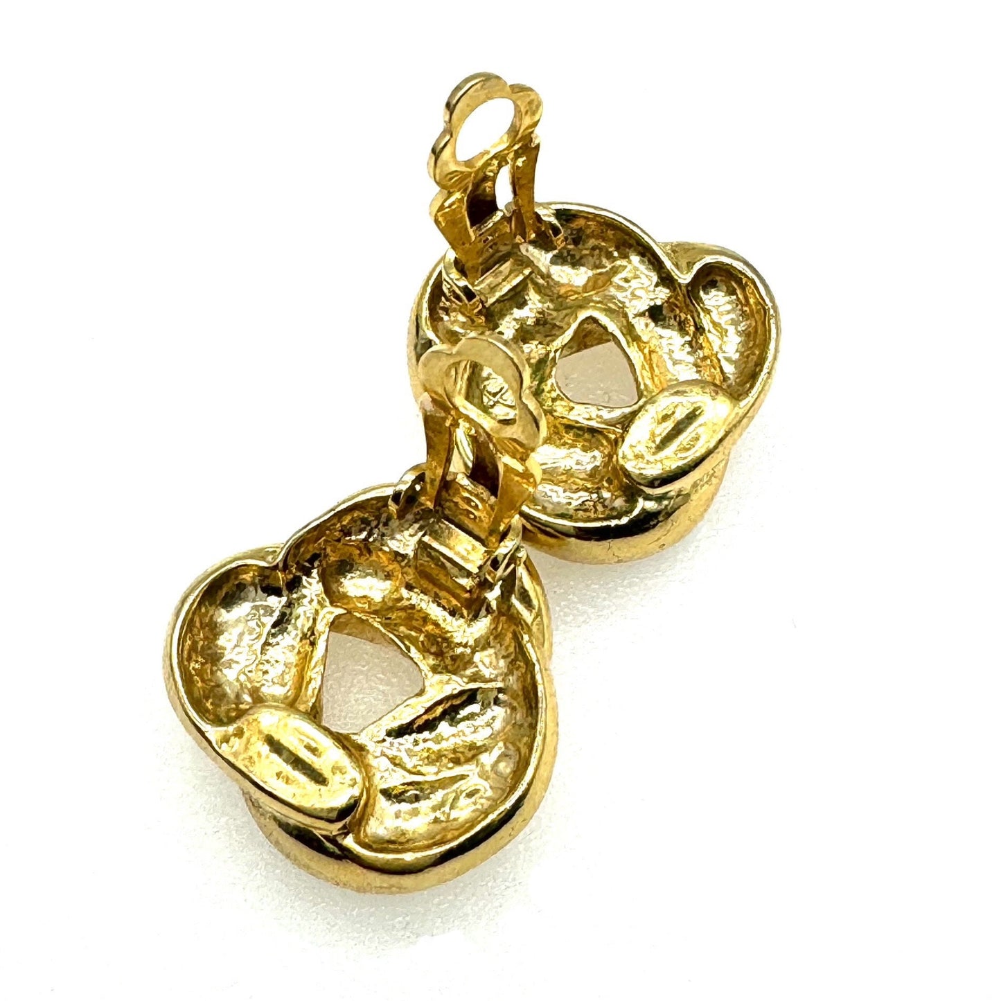 Adrien Mann Gold Plated Knot Clip On Earrings