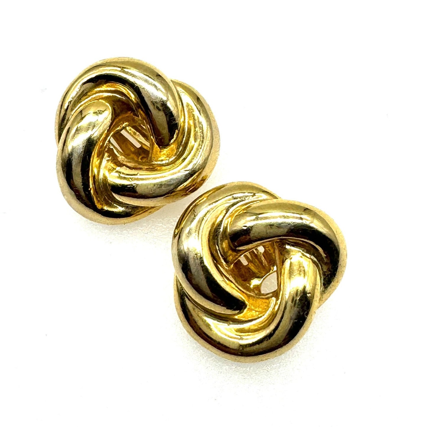 Adrien Mann Gold Plated Knot Clip On Earrings