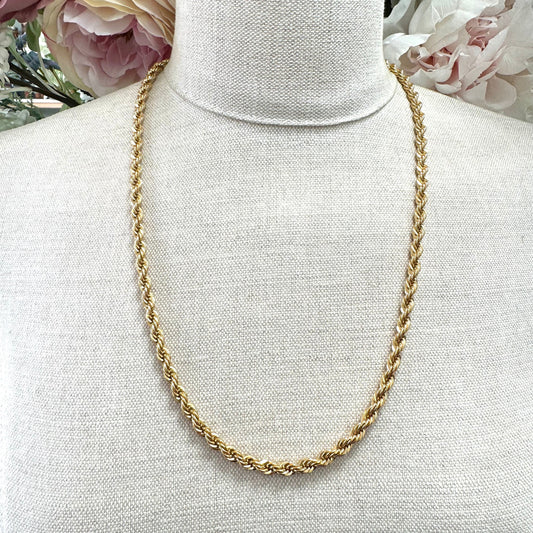 Monet Gold Plated Rope Twist Necklace