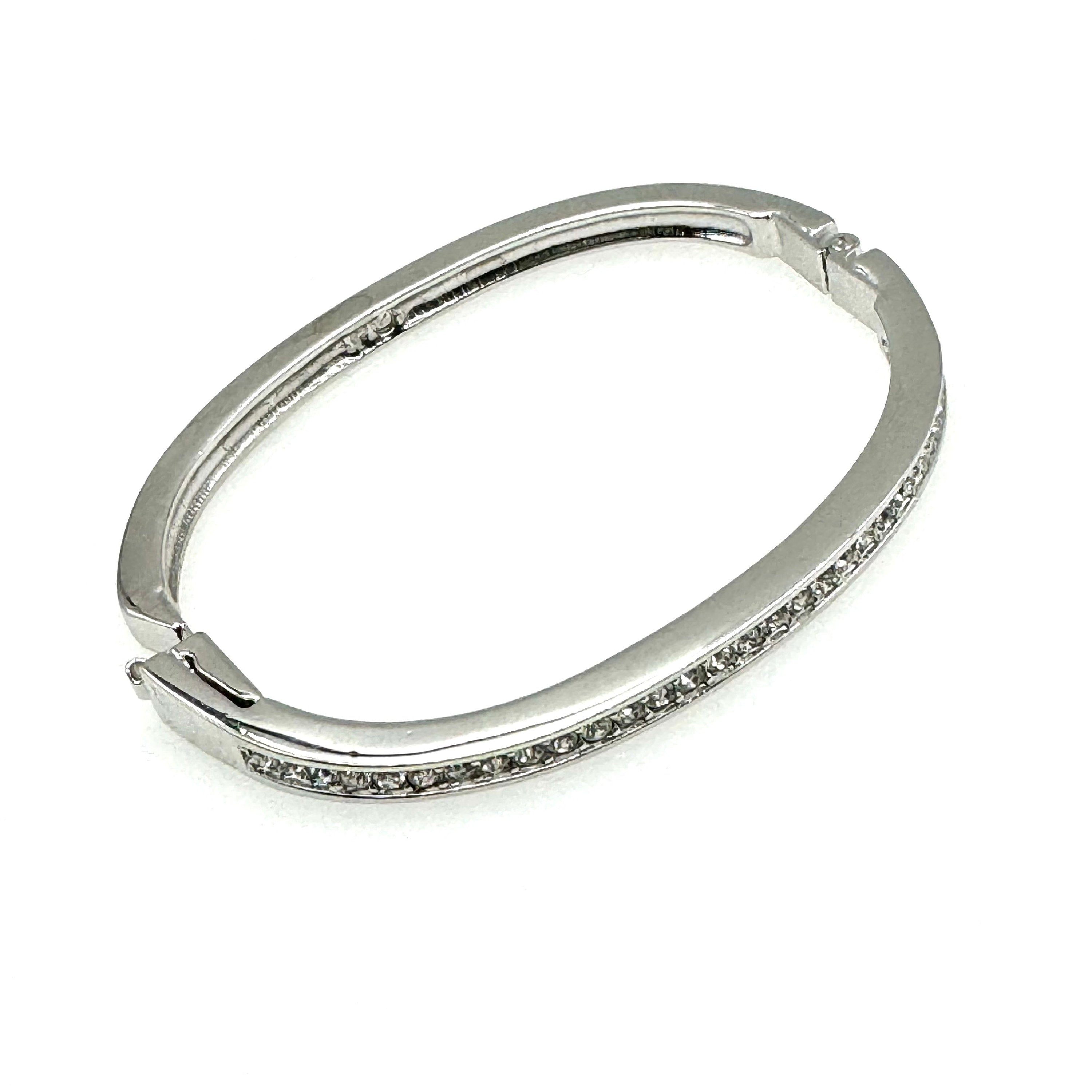 Swarovski Swan deals Bangle White, Rhodium plated