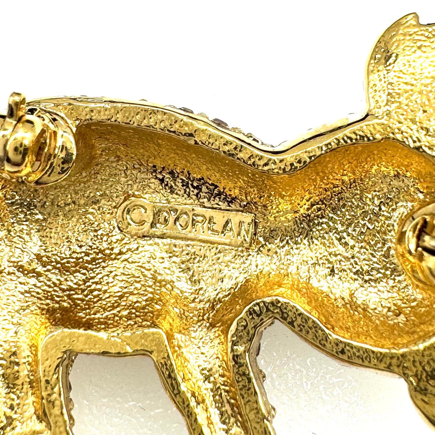 D'Orlan 22ct Triple Gold Plated Crystal Koala Brooch