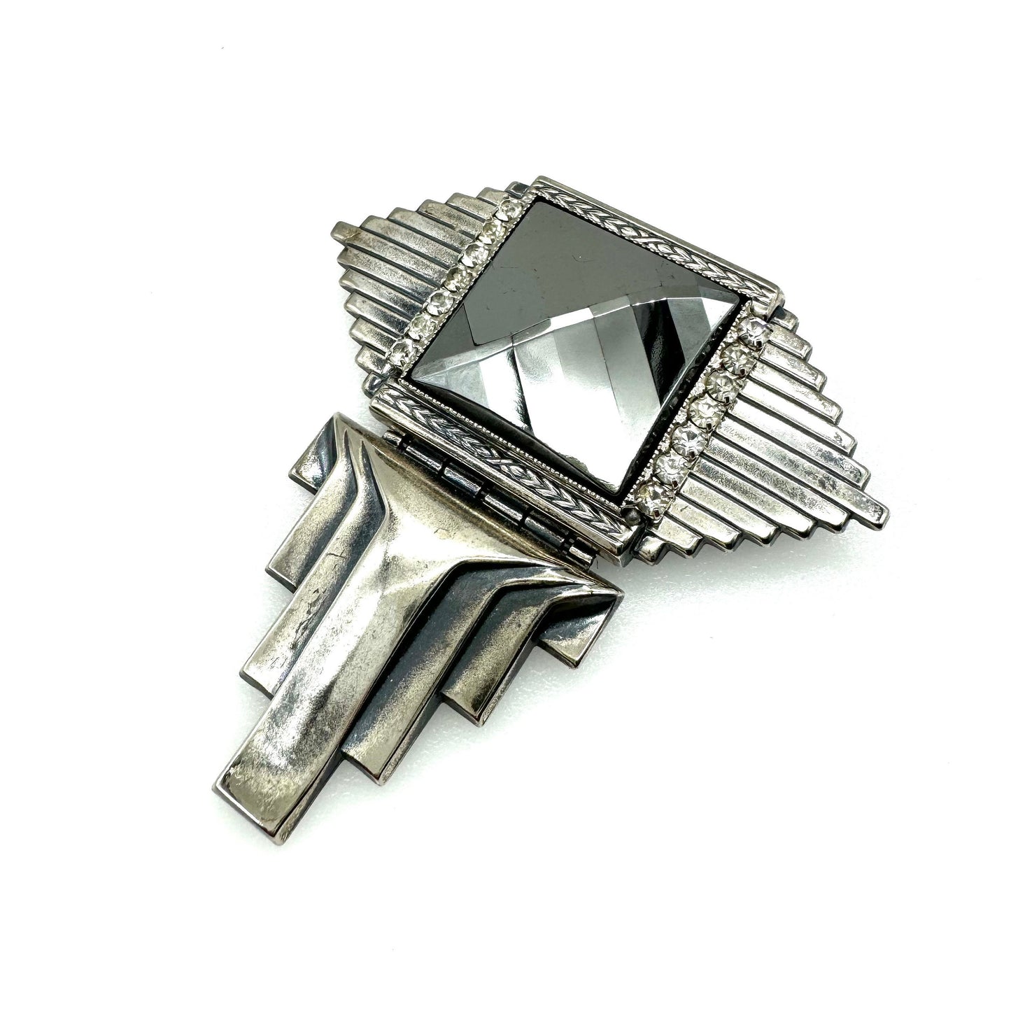 Ermani Bulatti Large Vintage Art Deco Architectural Brooch