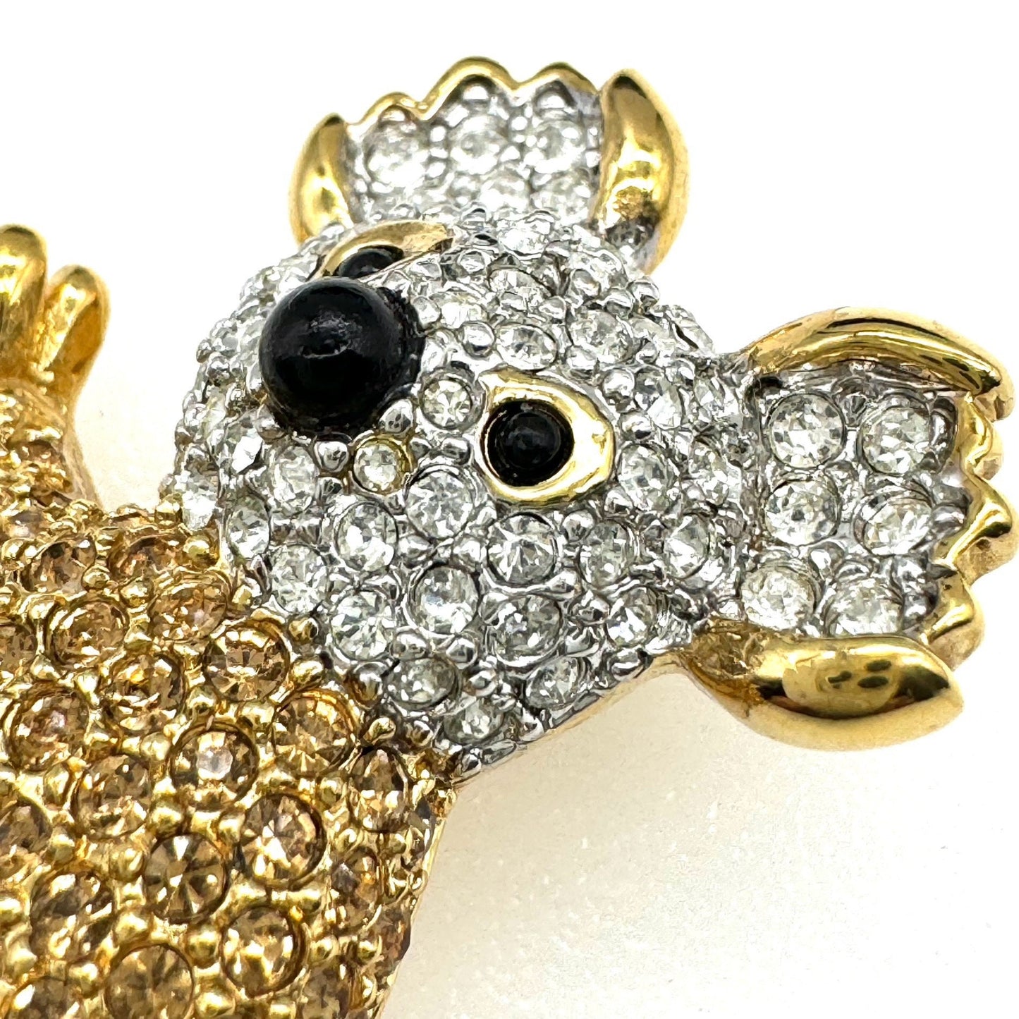 D'Orlan 22ct Triple Gold Plated Crystal Koala Brooch