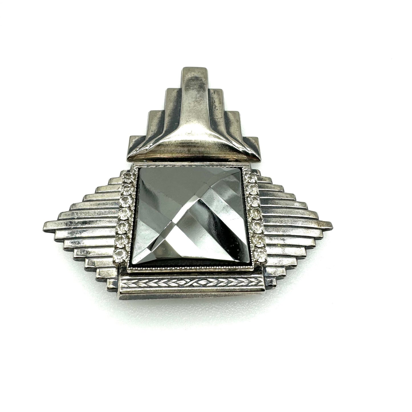 Ermani Bulatti Large Vintage Art Deco Architectural Brooch