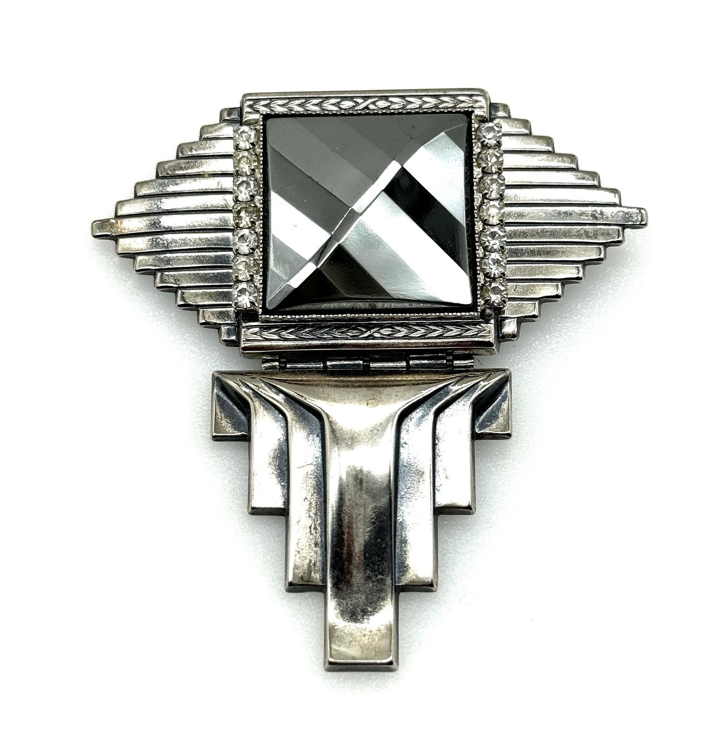 Ermani Bulatti Large Vintage Art Deco Architectural Brooch