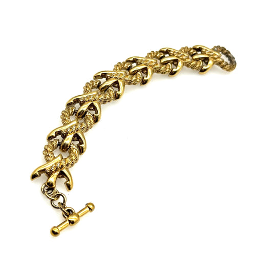 Guy Laroche Decorative Rope and Anchor Chain Link Bracelet