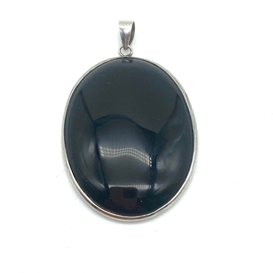 Onyx Silver Pendant