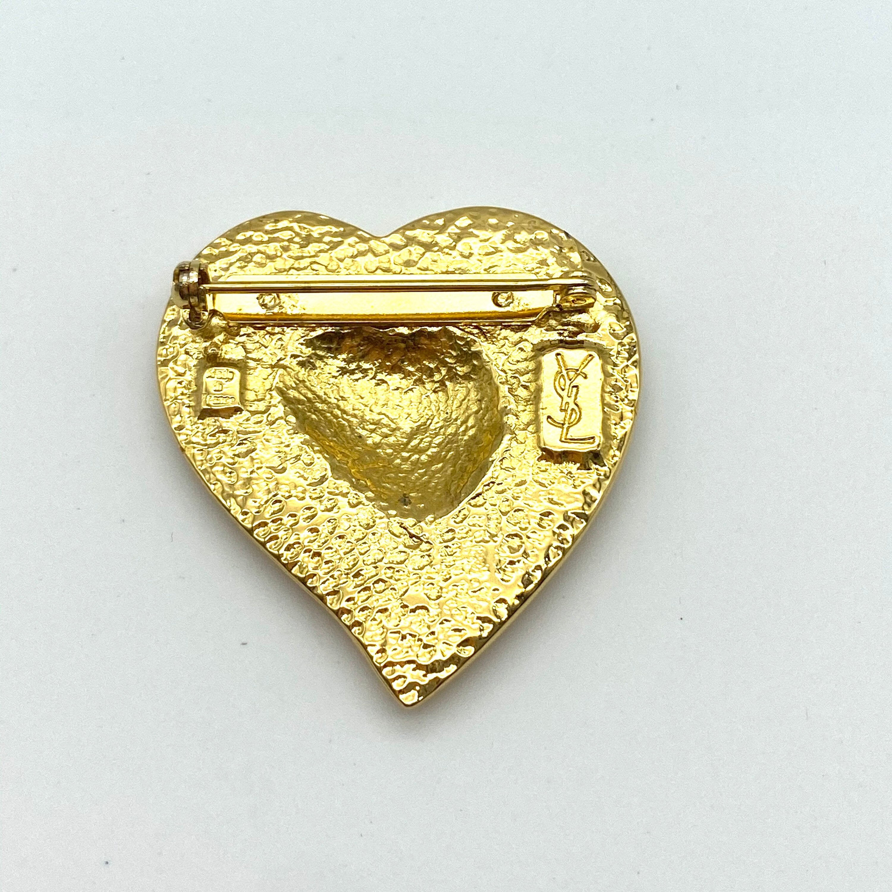 Ysl on sale heart brooch