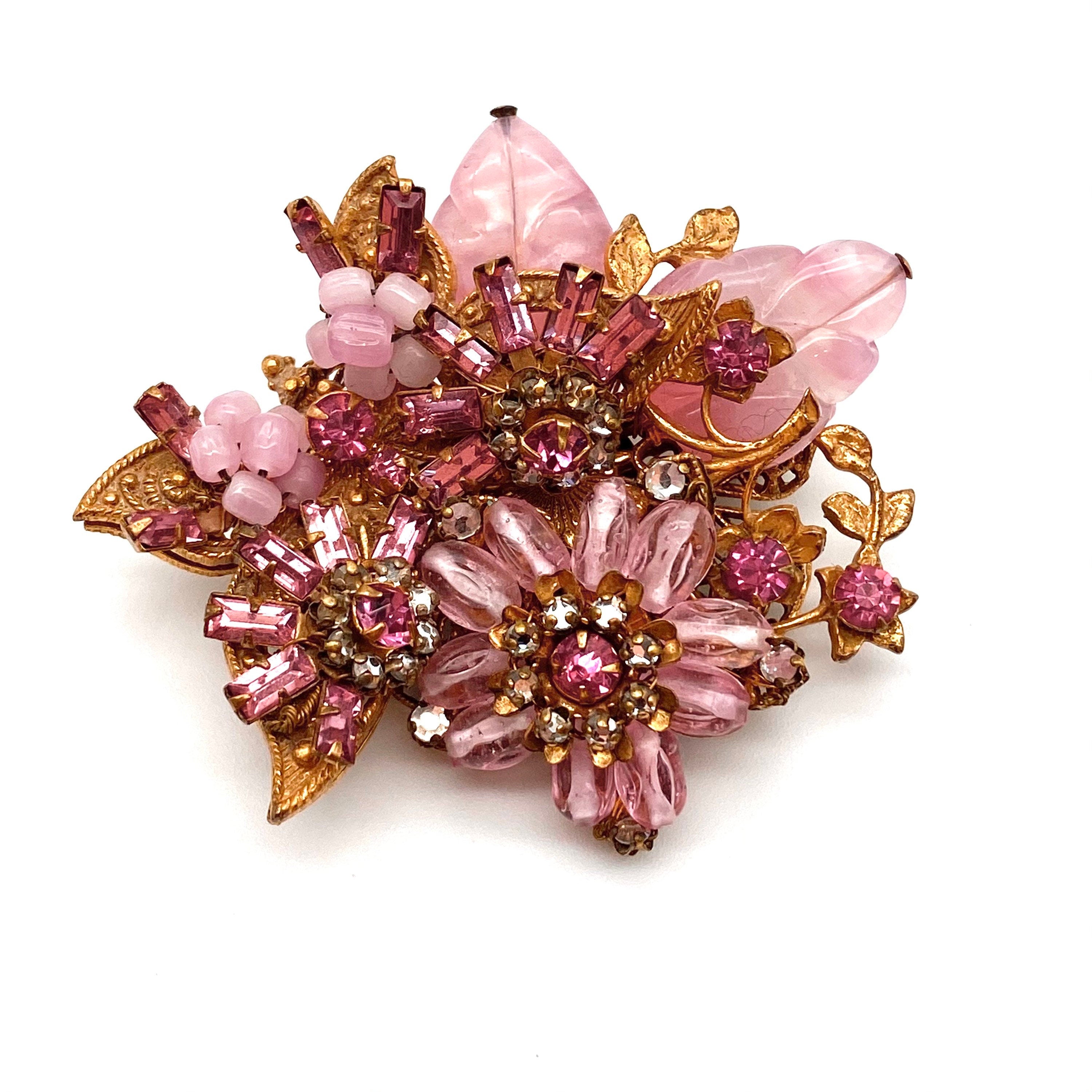 Miriam haskell flower on sale brooch