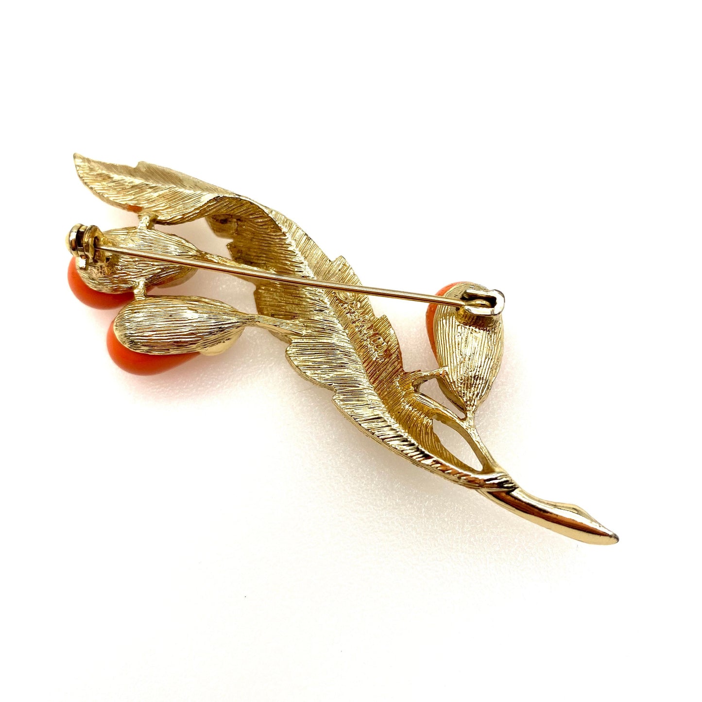 Sarah Coventry 'Bittersweet Berries' 1963 Peach Toned Lucite Berries Brooch