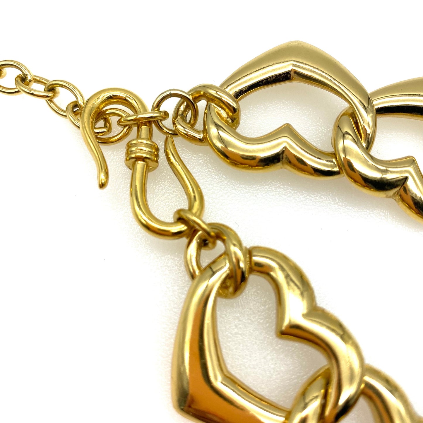 Yves Saint Laurent Gold Plated Open Heart Link Necklace