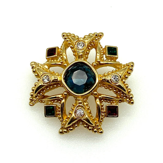 Puccini Étrusque/Byzantine Croix de Malte Broche / Pendentif