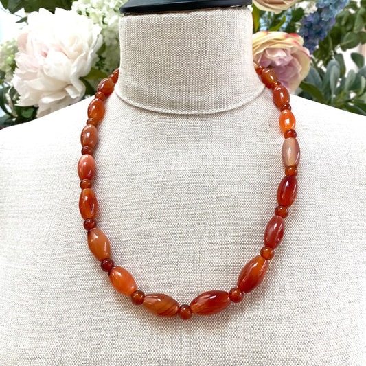 Carnelian Bead Necklace