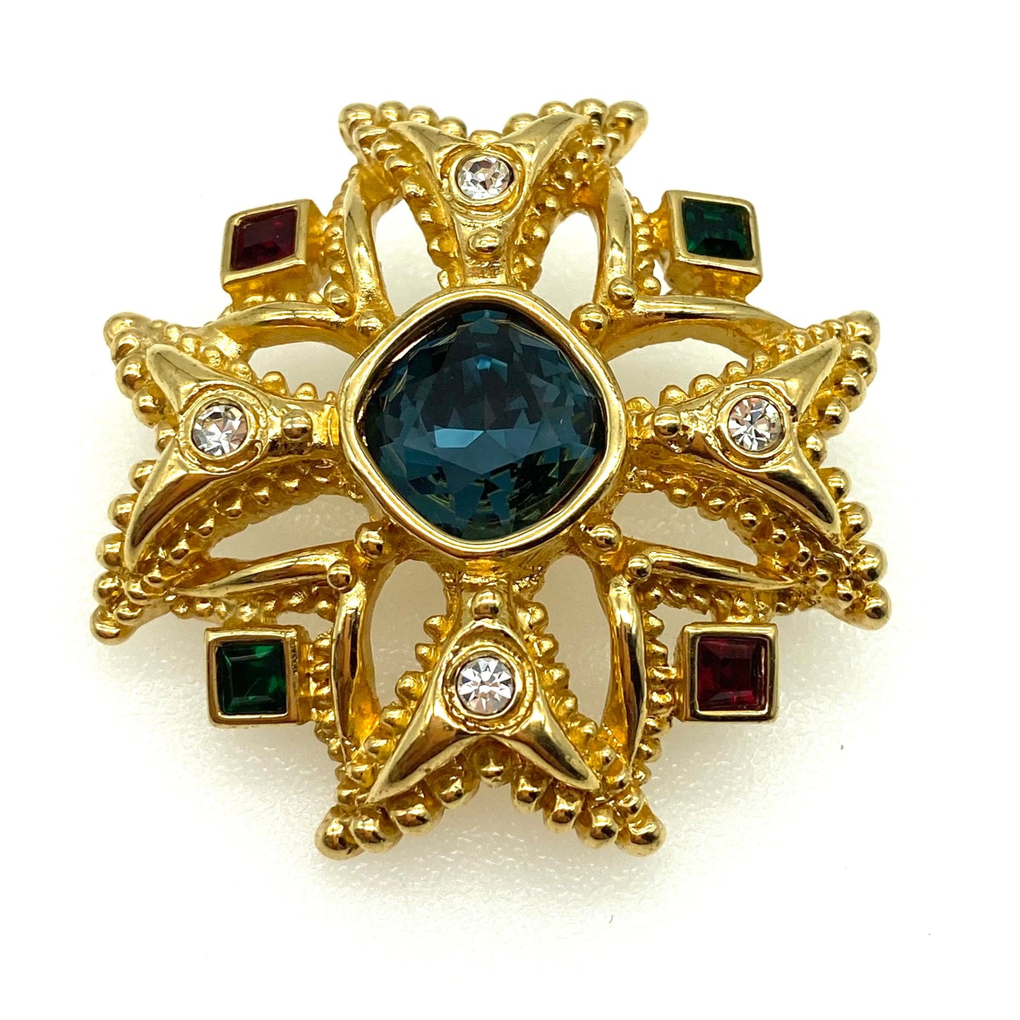 Puccini Étrusque/Byzantine Croix de Malte Broche / Pendentif