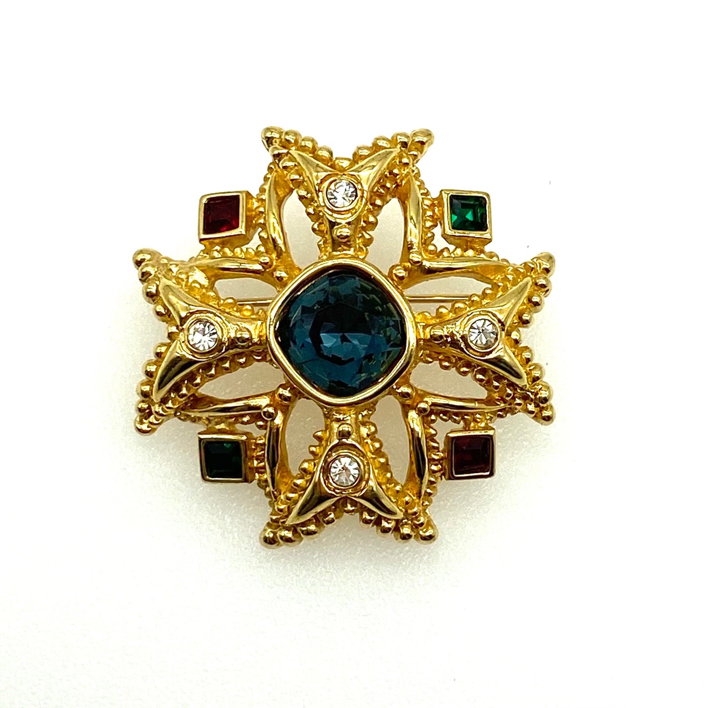 Puccini Étrusque/Byzantine Croix de Malte Broche / Pendentif