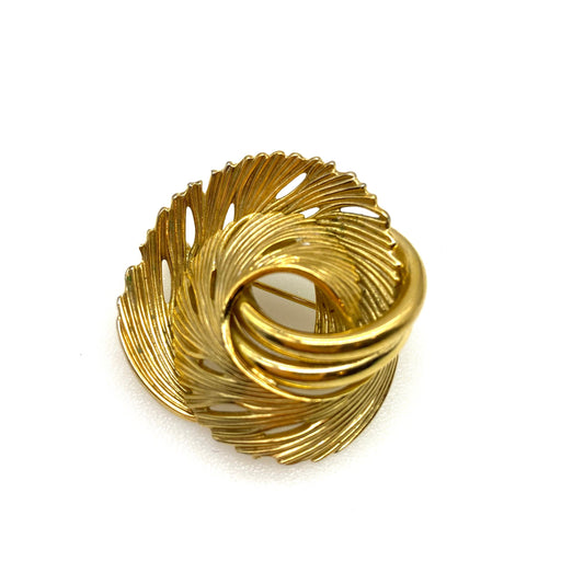 Grosse 1967 Germany Gold Plated Abstract Brooch